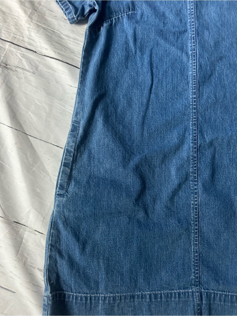 J. Crew Blue Denim Short Sleeve Shift Dress size 6 - Picture 10 of 13